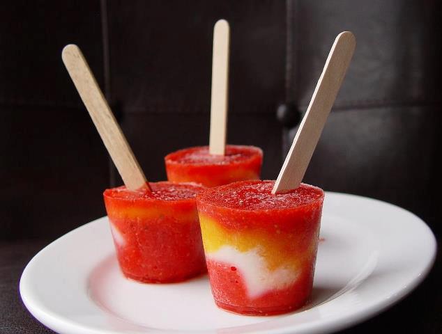 Mango Sunrise Popsicles