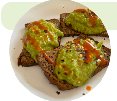 Spicy & Smashed Asparagus Toast