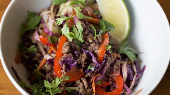 Totally Addictive Asian Beef Slaw